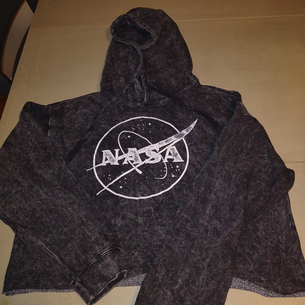 Womens NASA Crop Hoodie
